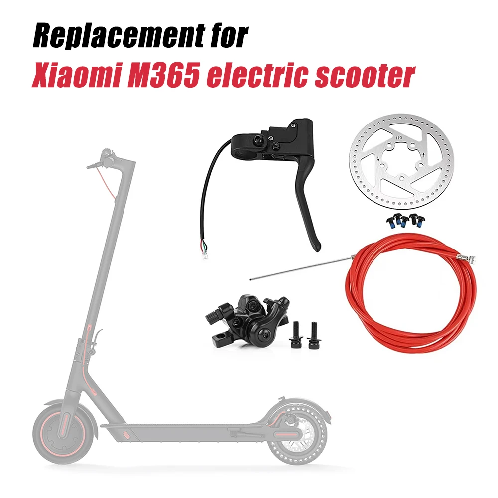

Набор дисковых тормозов для электроскутера Xiaomi M365 / 1S E-Scooter, тормозной рычаг, суппорт с дисковым ротором 110 мм и кабелем для замены
