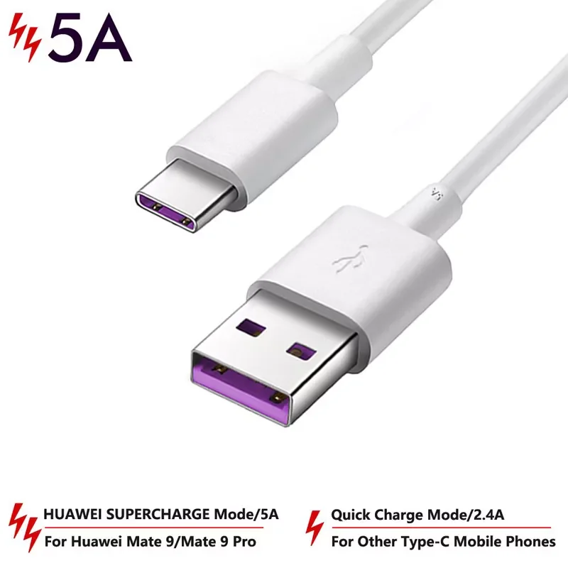 

5A SuperCharge Fast USB C Cable for Huawei P40 P30 Pro P20 Lite pro Mate 40 30 20 For Samsung A50 A70 A71 A51 Xioami MI 8 9 10