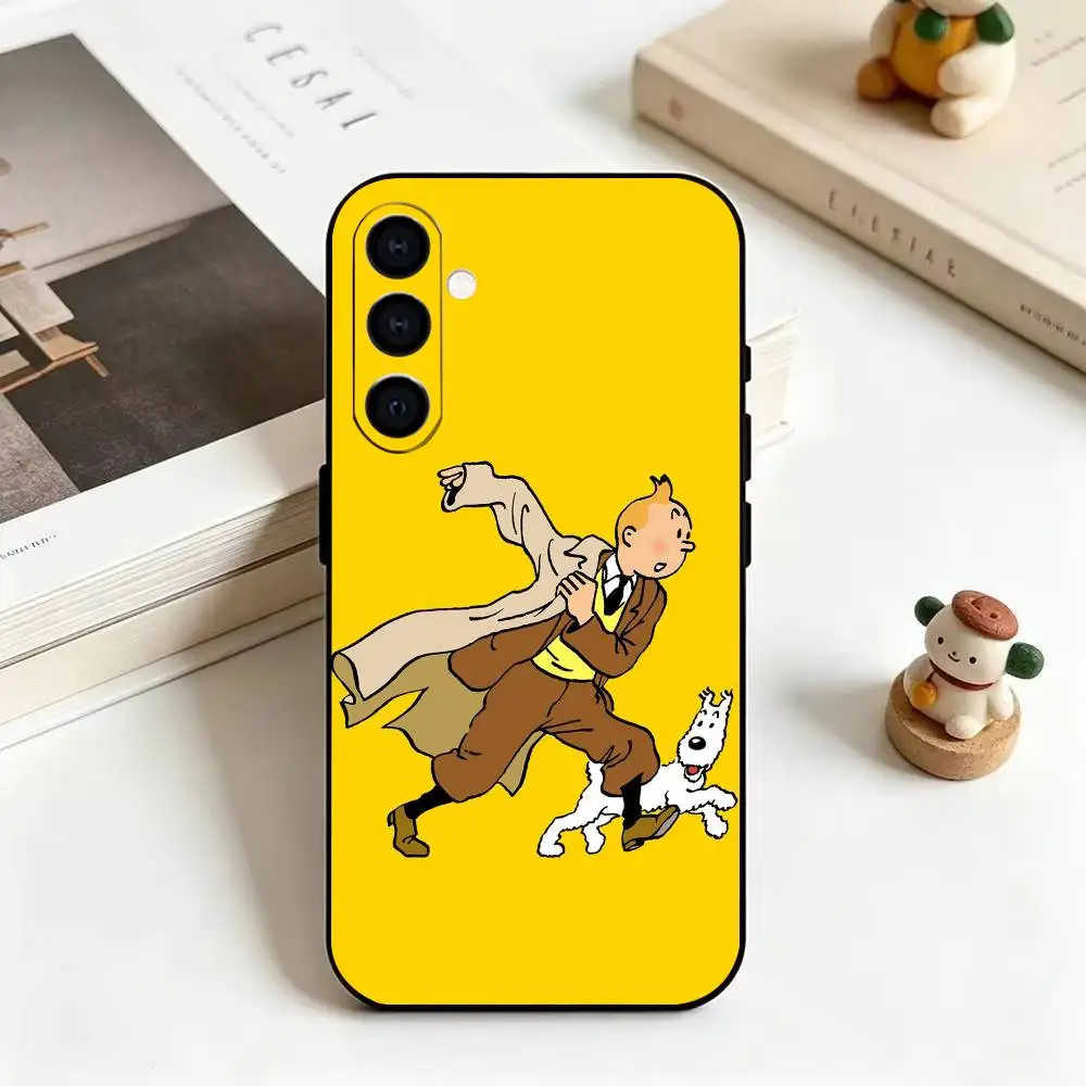 Фото Чехол для телефона «Собака: Приключения Тинтина» для Samsung Galaxy A73, A72, A70, A53, A52, A51, мягкий силиконовый черный чехол. №4