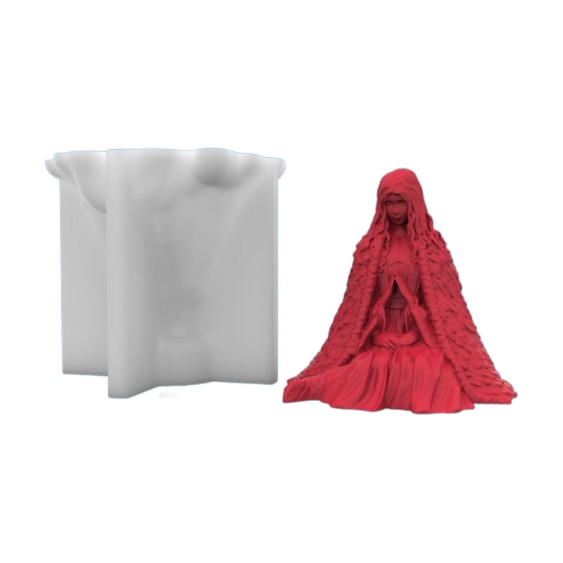 

R3MC Ice Snow Witch 3D Candle Soap Mould DIY Candle Epoxy Mold Handmade Candles Aroma Wax Soap Molds for Decorations