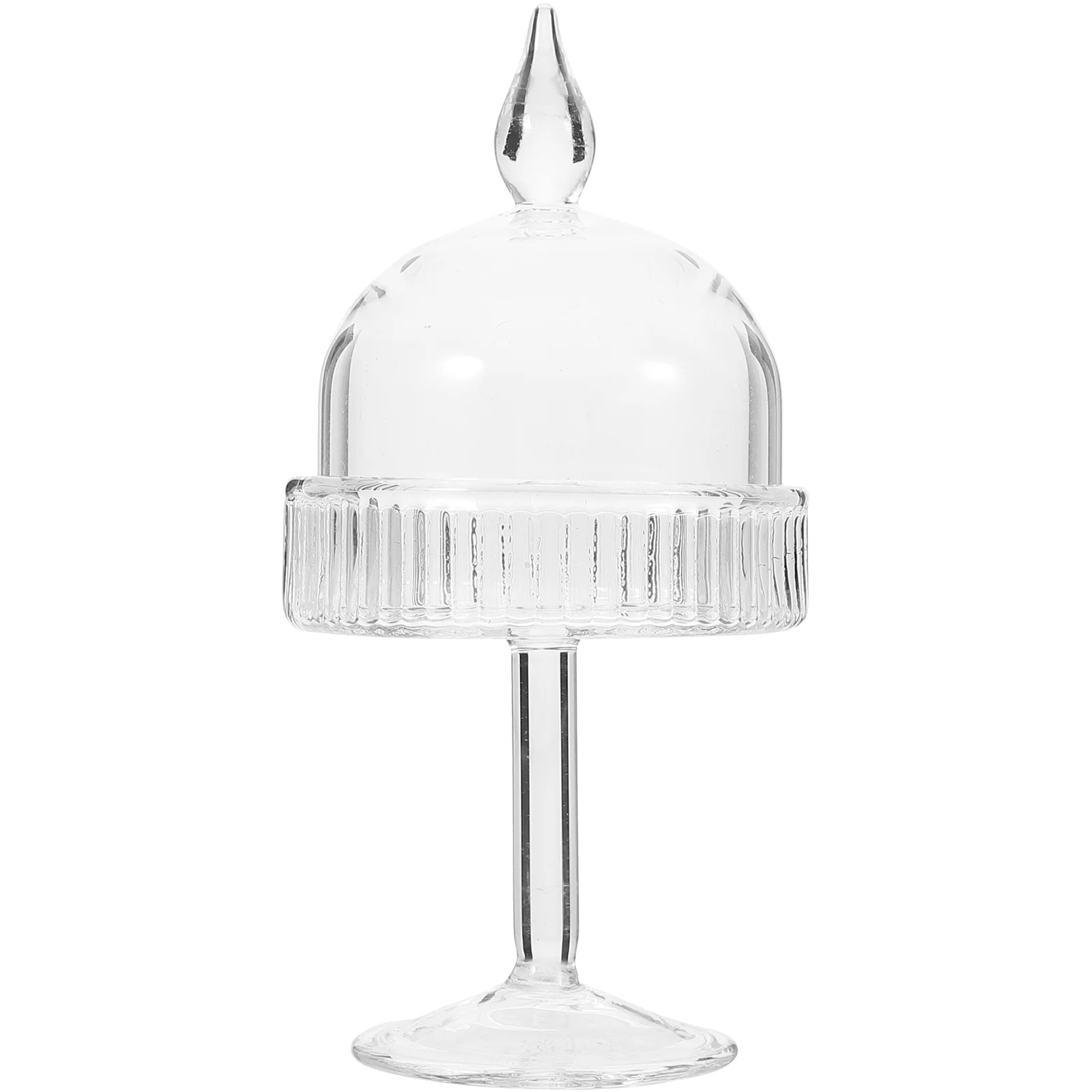 

1 Set 1/12 House Accessories House Cake Tray Wear-resistant Miniature Toy Miniature Glass Cake Tray