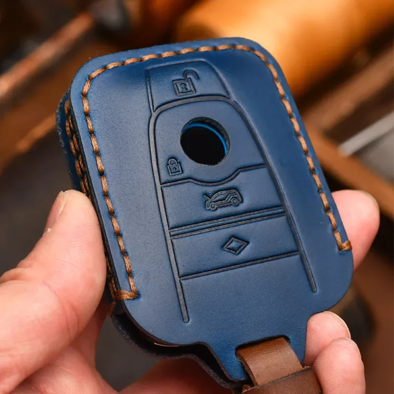 

Key Case For Car Leather Car Key Case Cover for BMW I3 I8 Series Car Styling Protection Key Shell Keychain Ring Auto Accessories
