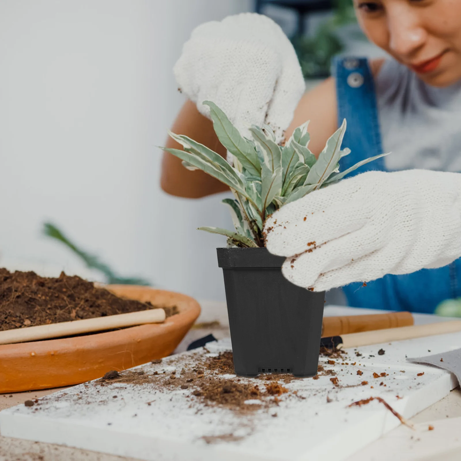 20 шт. самополивная вставка для цветов маленькие садовые горшки выращивания