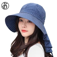 fs summer large brim fisherman hats for women wedding ceremony sunbonnet lady fashion outdoor versatile visor cap japanese 2022