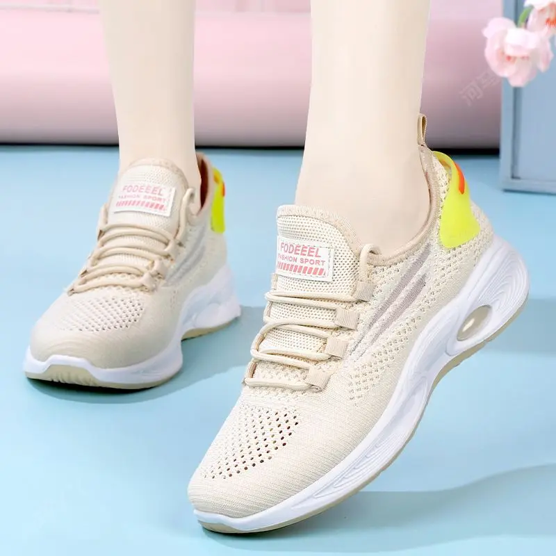 Summer women's shoes mesh breathable hollow mesh flat shoes anti-skid casual shoes fashion lightweight sports small white shoes