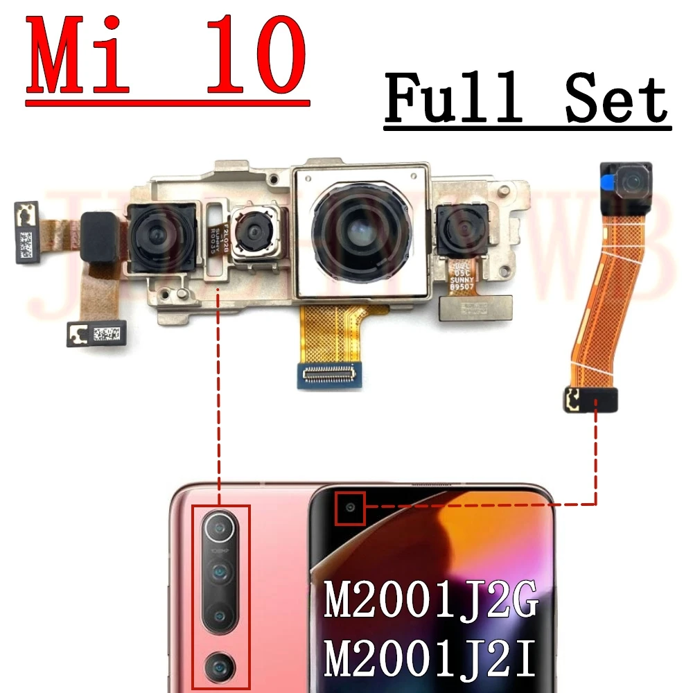 Задняя передняя камера для Xiaomi Mi 10 5G M2001J2G, M2001J2I, полный комплект, широкий модуль задней камеры, замена гибкого кабеля (art.: 3920ca2ab9869) - 3920ca2ab9869