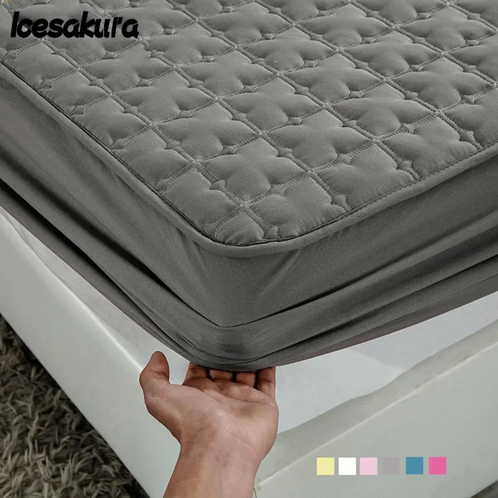Washable Mattress Cover with Elastic Band Quilted Cotton Fit