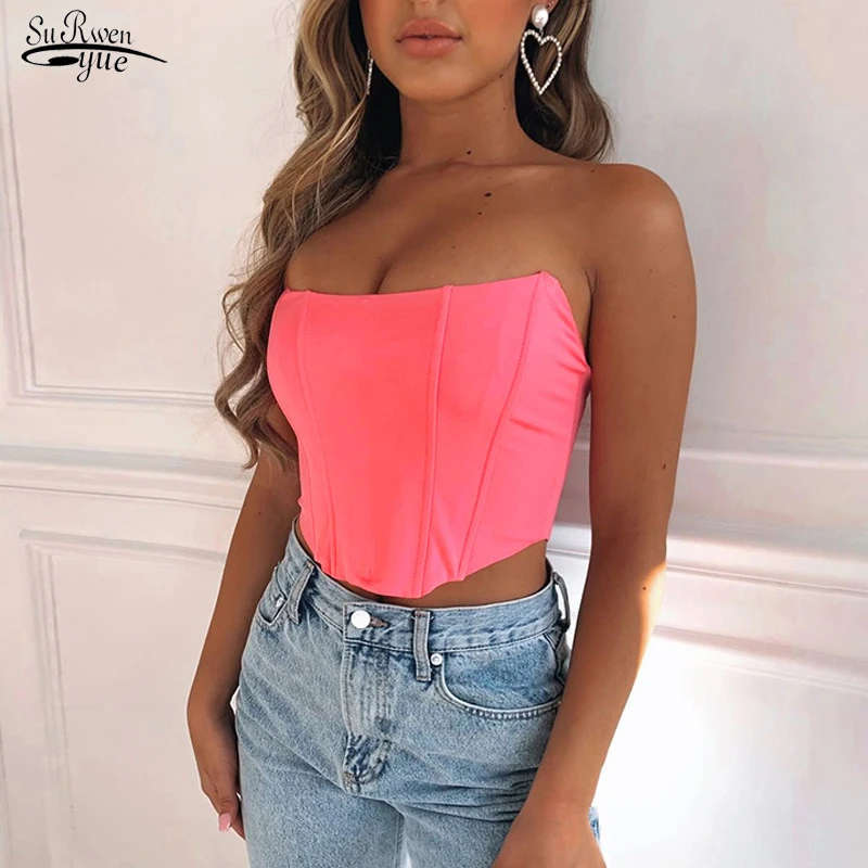 

Укороченный черный пикантный Топ, Новинка лета 2022, атласная блузка, Женский однотонный соблазнительный облегающий топ с открытой спиной и п...