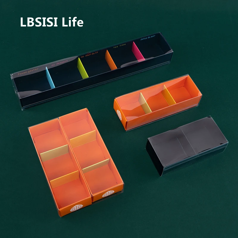 

LBSISI Life 10pcs PET Macaron Boxes With Window Cookie Cake Paper Containers Dessert Pink Packaging Box For Wedding Christmas