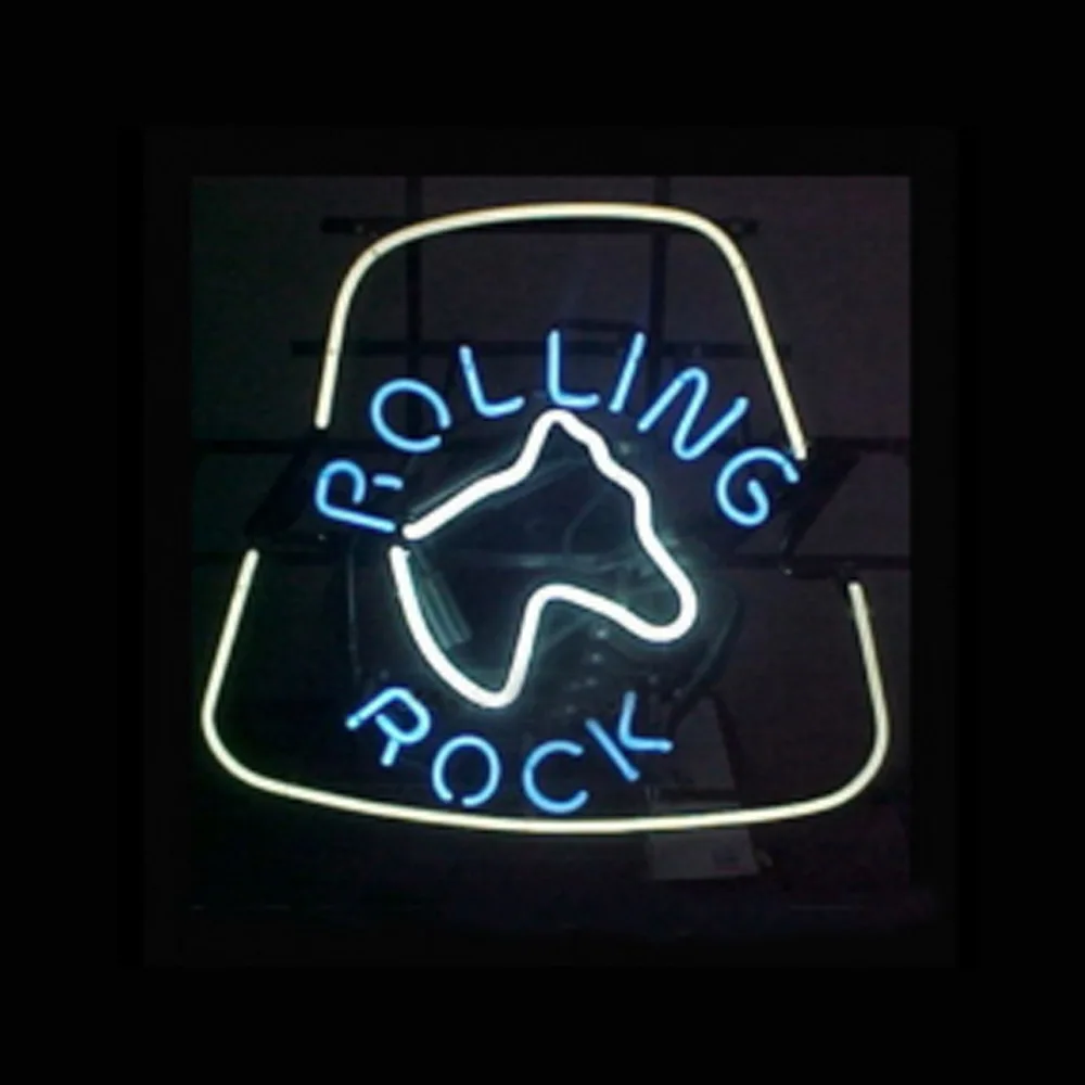 

ROCK ROLL Horse Neon Sign Light Custom Handmade Real Glass Tube Beer Bar KTV Store Wall Decor Advertise Display Lamp 17"X14"