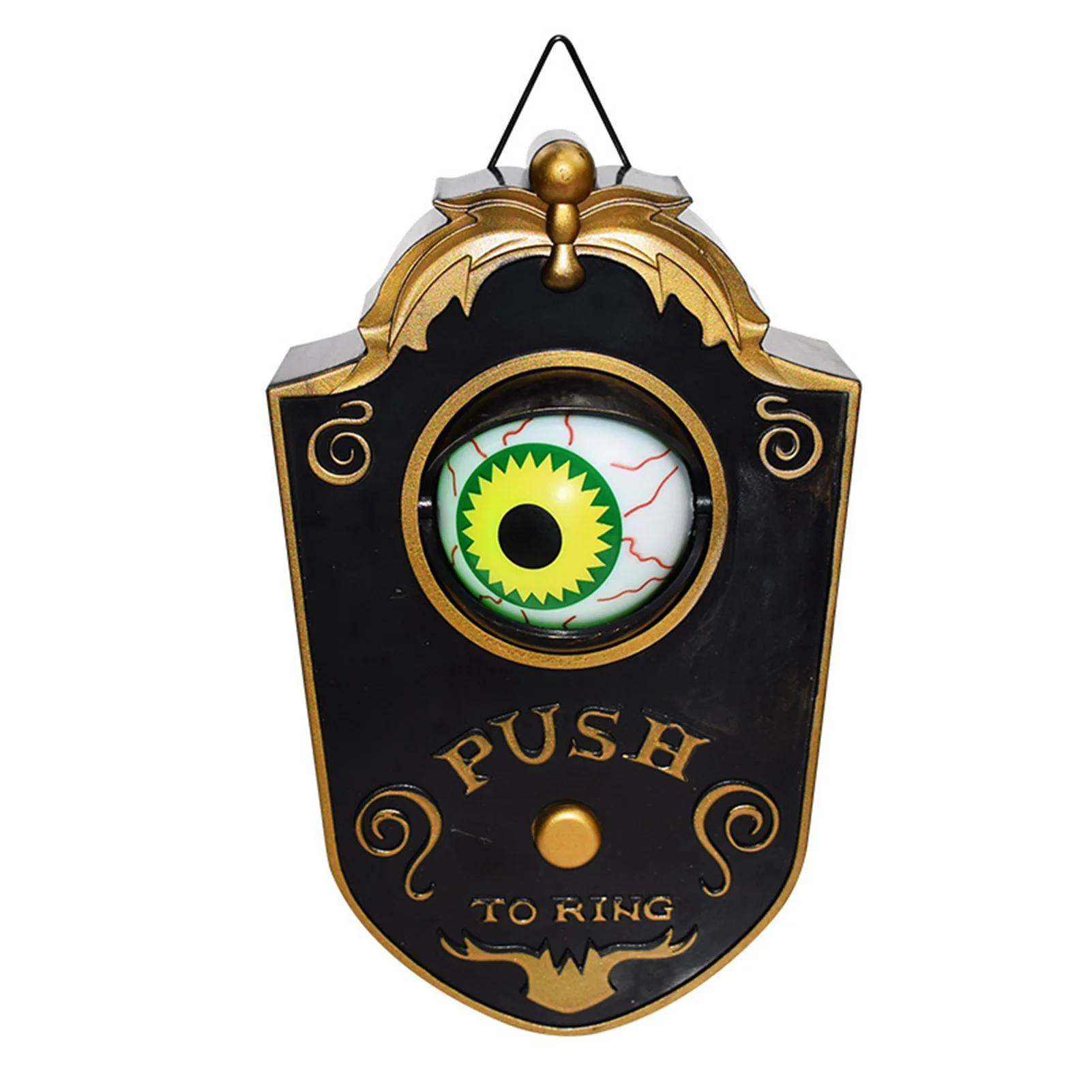

Eyeball Doorbell with Spooky Sounds Glow in the Dark Animated One-Eyed Doorbell Haunted House Scary Prop Halloween Decoration
