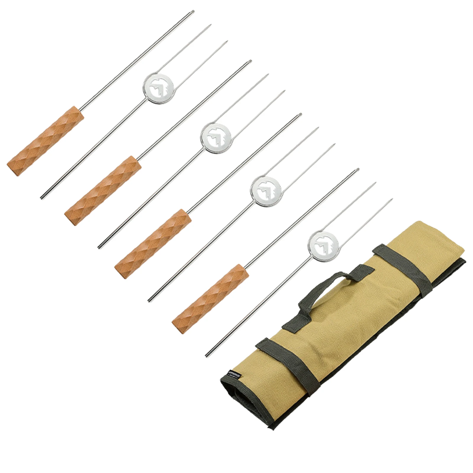 

BBQ Fork Roasting Sticks Stainless Hot Dog Smores Skewers Kids Safe Barbecue Forks For Campfire Bonfire And Grill For Fire Pits