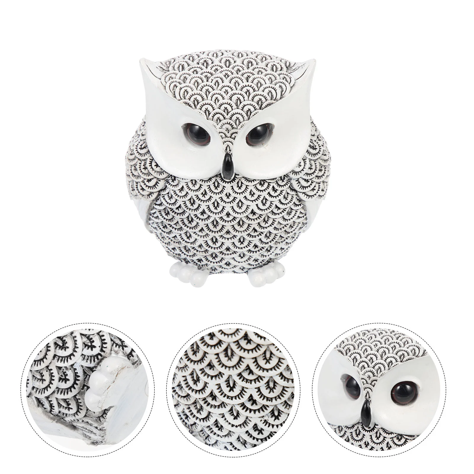 

Owl Figurine Resin Animal Decor Ornament Sculpture Gift Garden Decorations Living Roomstatue Small Figurines Night Mini Bird