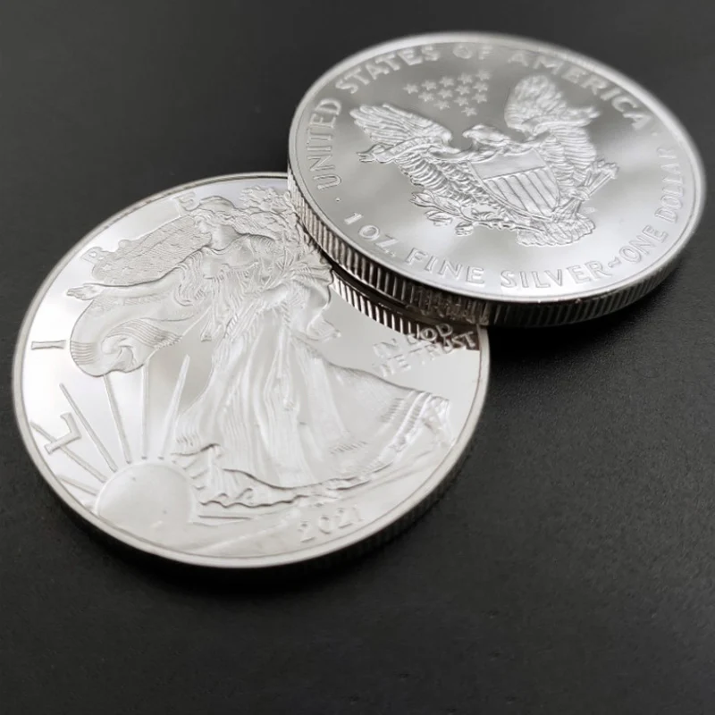Изящные серебряные коллекционные монеты 1 унция американские подарок на Новый