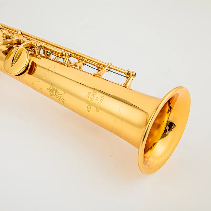 JK Keilwerth SX90II Сопрано-саксофон Gold &amp Nickel B плоский сопрано прямой с двумя грифами