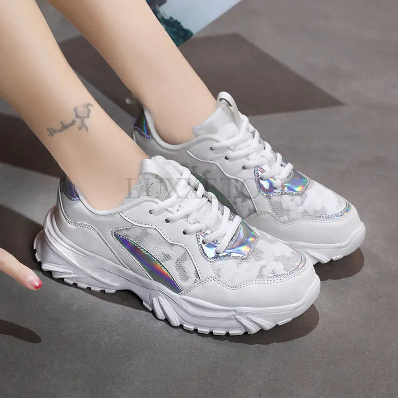 Thick-soled Heightened Casual Sports Female Shoes Summer Hot Sale Women Casual Shoes Thick-soled Breathable Wear-resistant Shoes