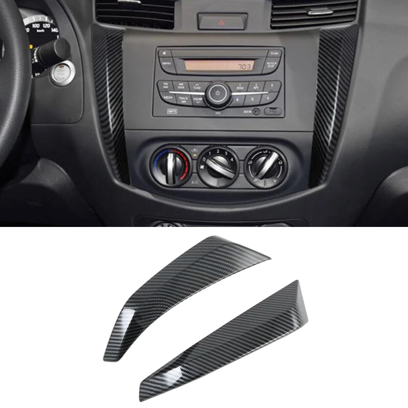 

For Nissan Navara NP300 2017 2018 2021 ABS Carbon Fibre Car Center Console Instrument Panel Decor Cover Trim Sticker Accessories