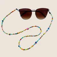 rainbow glass bead eye glasses lanyard woman accesories hangs masks mask strap beads chain accessories hang eyewear apparel