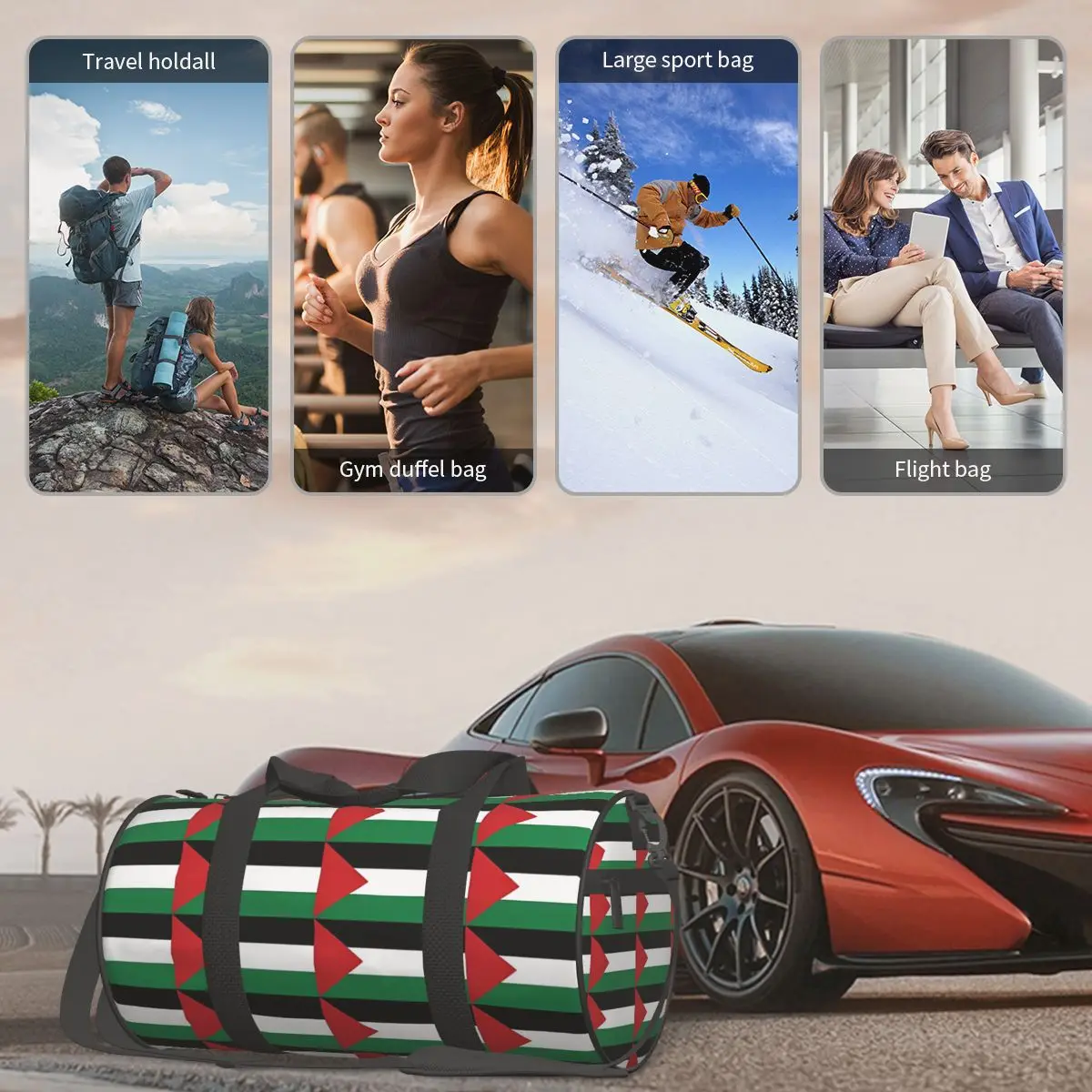 Спортивные сумки с палестинским флагом большая спортивная сумка