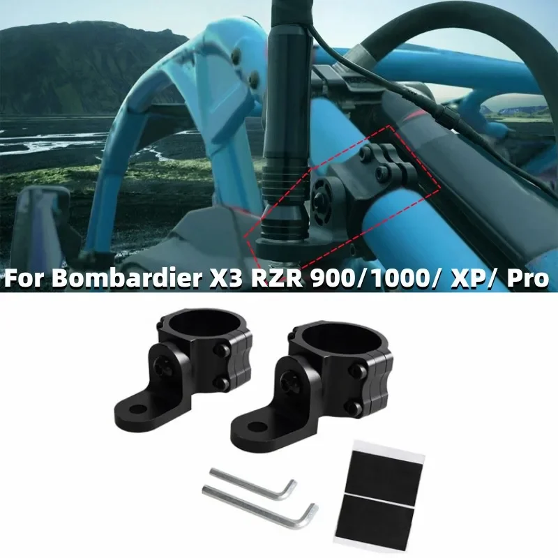 1 75-2 дюймовый флаг светильник кнут кронштейн UTV Bar Монтажный для Bomber X3 RZR 900/1000/ XP/ Pro