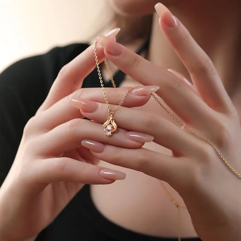 Женская цепочка из серебра 925 пробы с фианитами