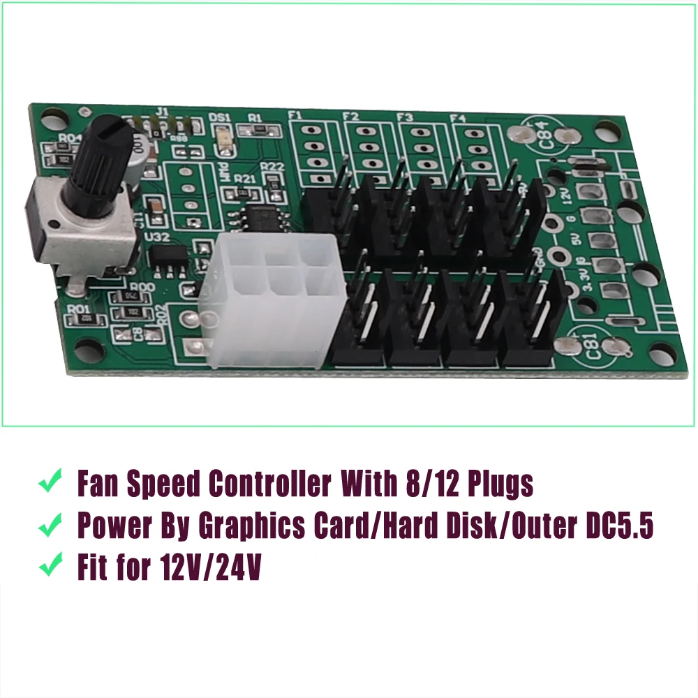 Новый контроллер вентилятора для компьютерного шасси PWM регулятор мощного с 12