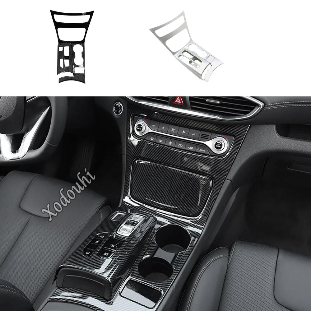 

For Hyundai Santa Fe Santafe 2019 2020 2021 2022 Sticker Armrest Box Storage Handbrake Shift Stall Paddle Cup Switch Lamp Trim