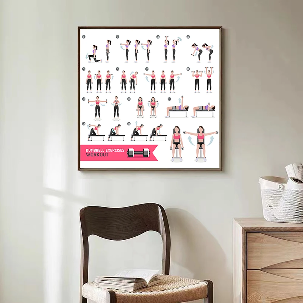 

Гиря для тренировки веса, тренировок, тренировок, бодибилдинга, пример, картина, шелковая искусство на стену, украшение для дома, подарок