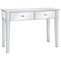 mirrored console table mdf and glass end table bedrooms furniture 106 5x38x76 5 cm