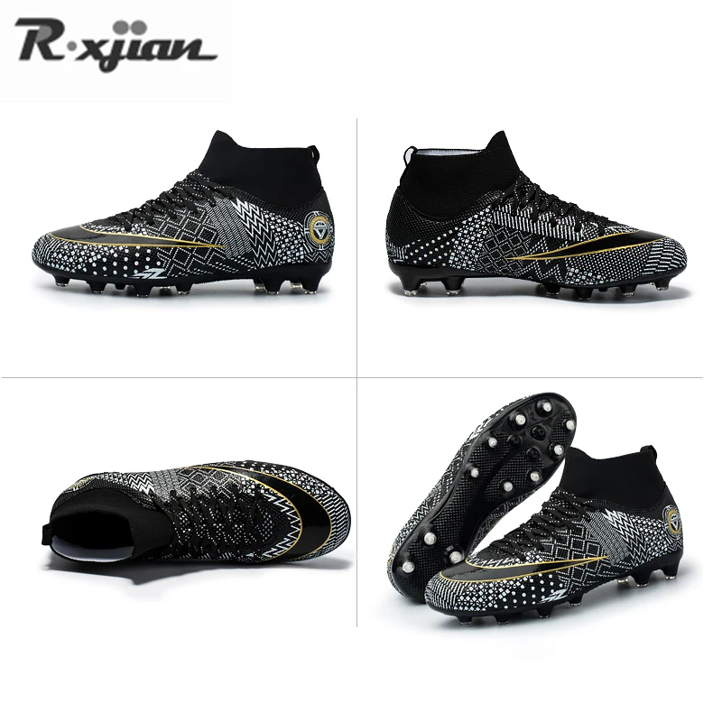 2022 New Football boots For Men and Women Ultralight Soccer Shoes Boys five-person system American AG/TF Non-slip Soccer Sneaker