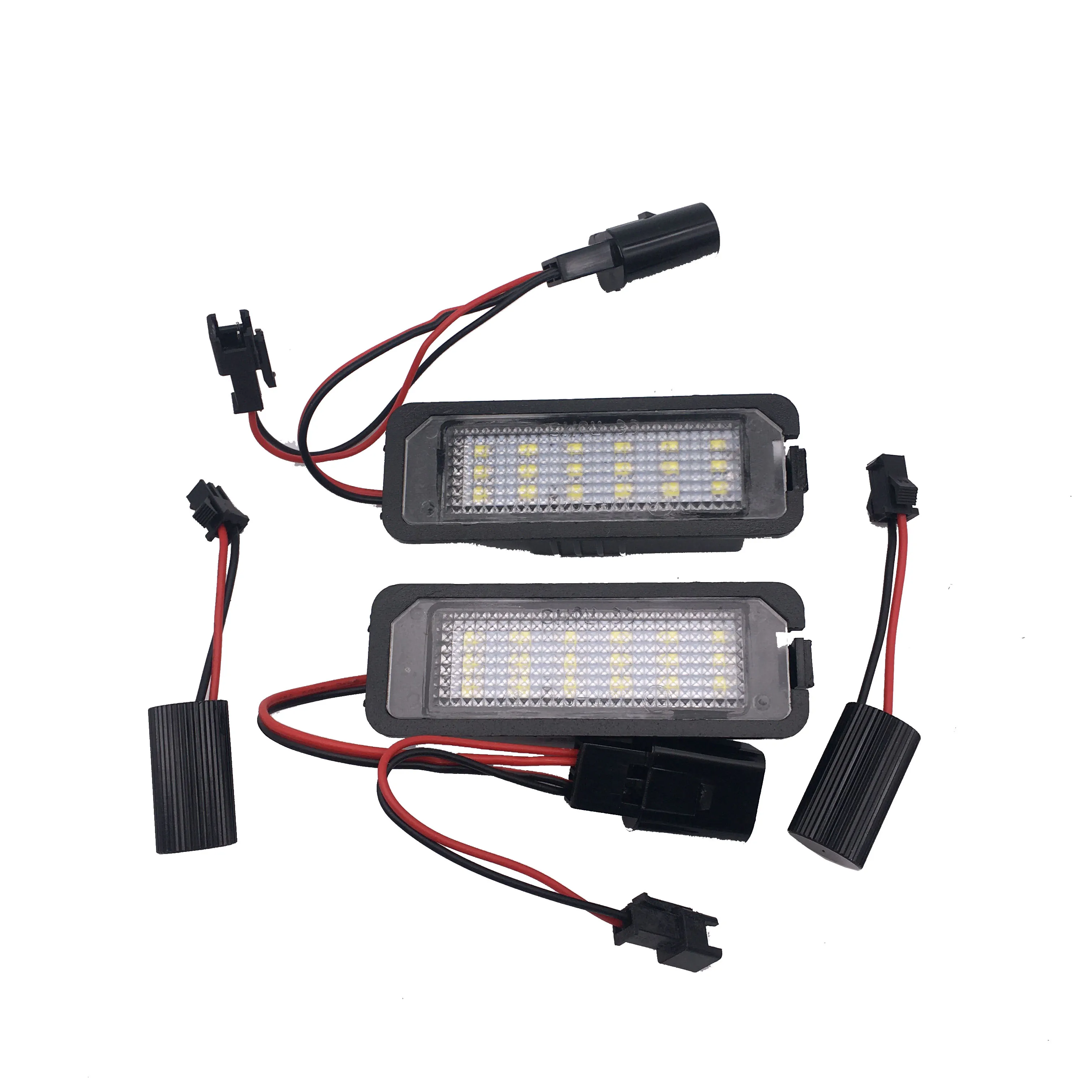 

2X 18SMD Error free LED 12V 6500K Car License Number Plate Lights For VW Golf MK4 MK5 MK6 Passat Polo CC Eos Car Accessories