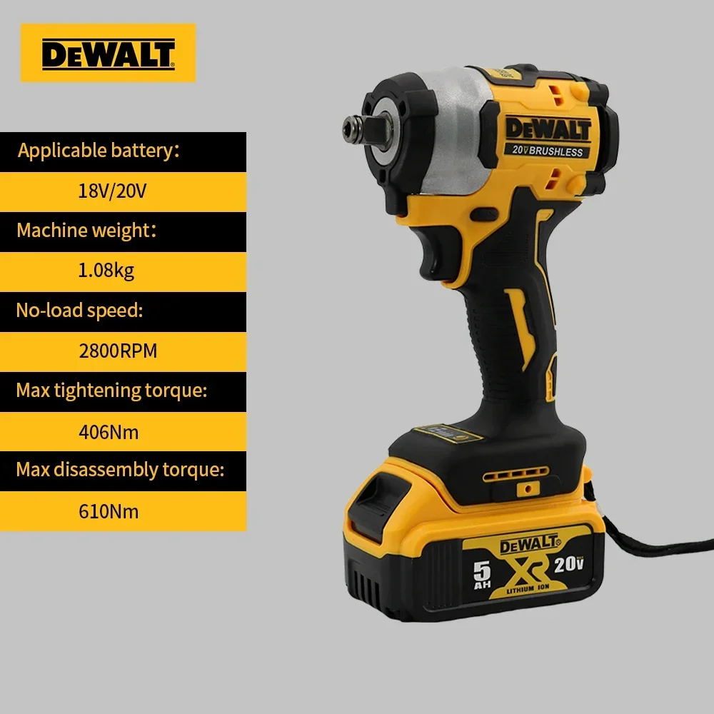 DEWALT Аккумуляторная электрическая дрель DCF922 Мощный и прочный бесщеточный
