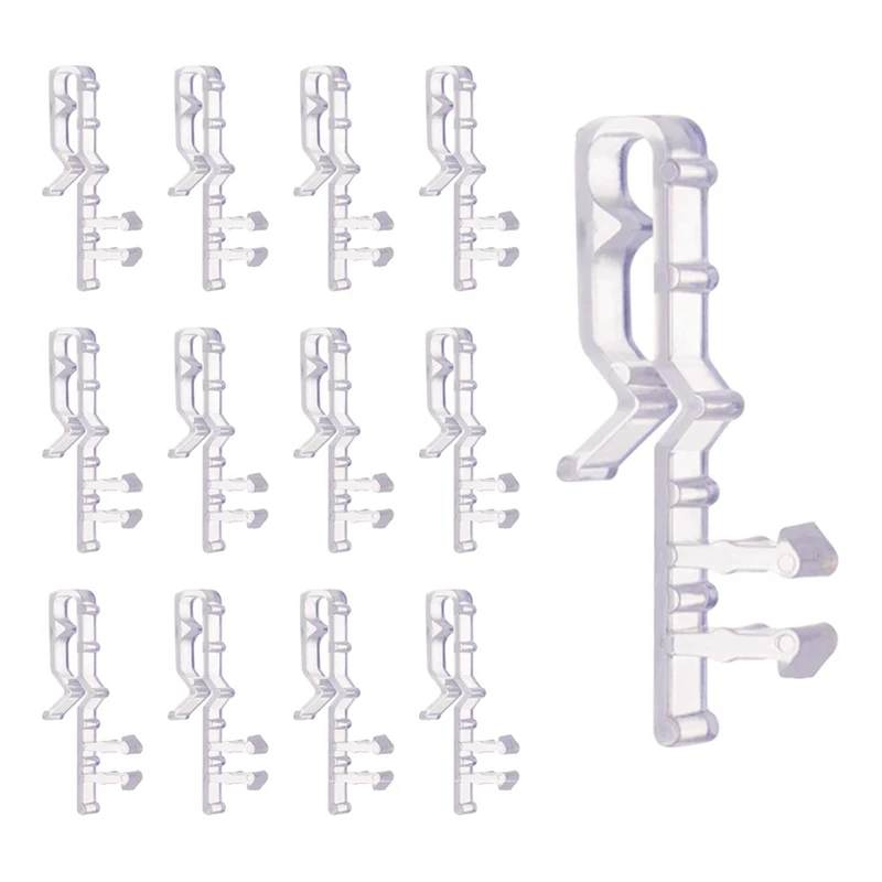 

40Pcs Valance Clips 2.12 Inch Window Valance Clips Clear Plastic Valance Retainer Clips For Horizontal Blind Valance