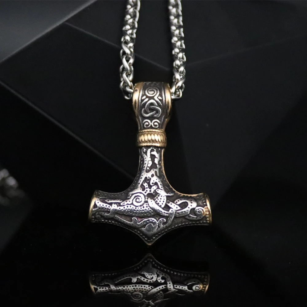 Цепочка с подвеской в виде молота Тора стиле викингов | Украшения и аксессуары