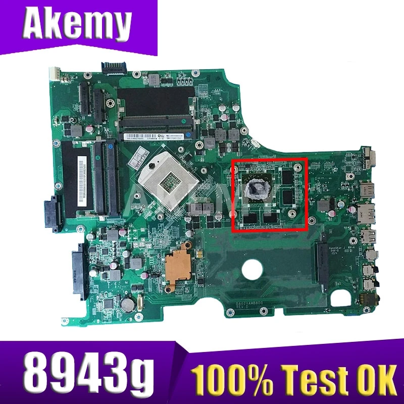 

Материнская плата Akemy MBPUJ06001 MB.PUJ06.001 DA0ZYAMB8D0 для ноутбука ACER Aspire 8943 8943g, HD 5650 GPU, 2 слота для памяти