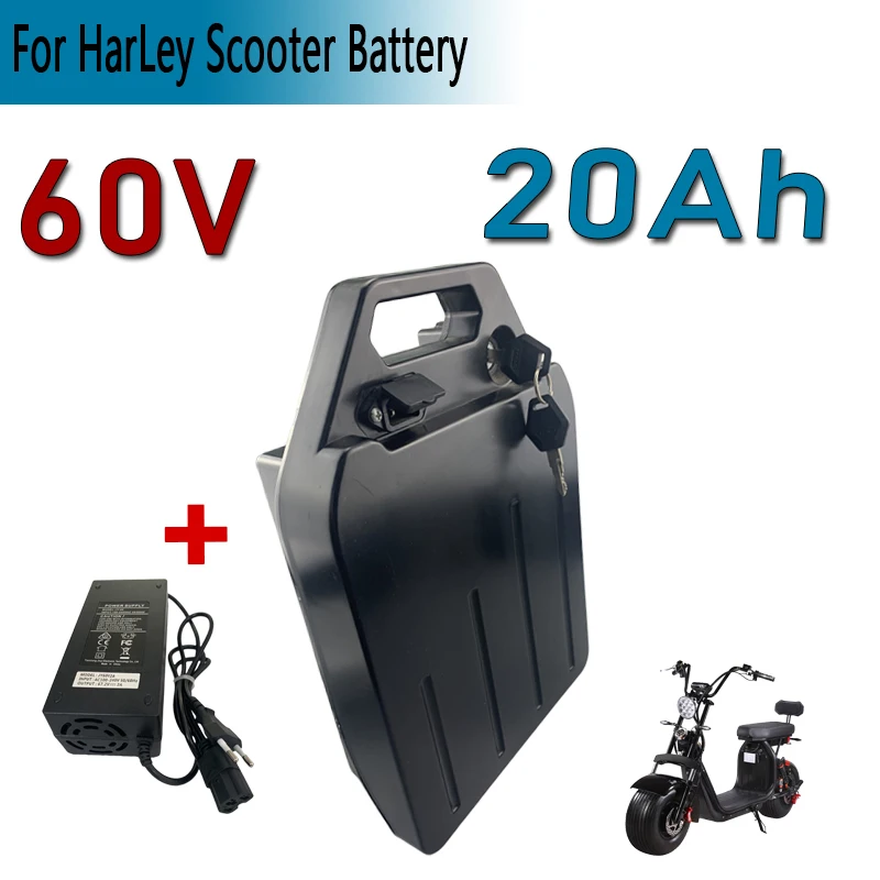 

Harley Electric Car Lithium Battery Waterproof Battery 60V 15A/20Ah For Two Wheel Foldable Electric Scooter Bicycle