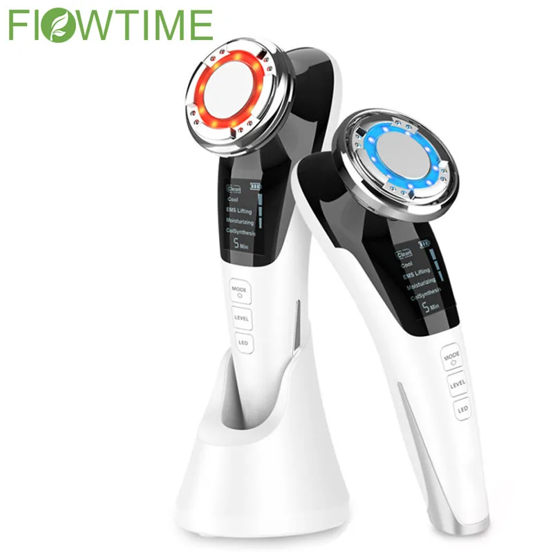 Массажер для лица 4-в-1 со светодиодной подсветкой и функцией восстановления кожи