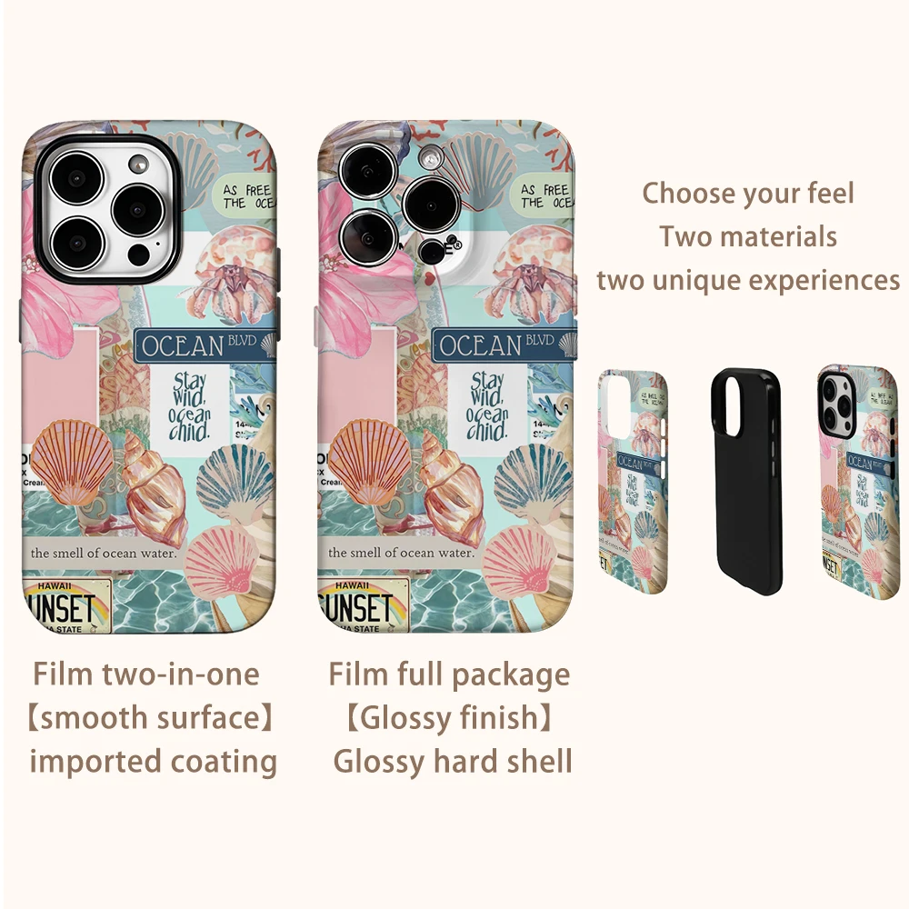 Чехол для телефона OCEAN BLVD для iPhone 17, 16, 15, 14, 13, 12, 11 X XS XR XSMAX 7 8 Air Pro Max Plus, роскошная двухслойная задняя крышка (art.: 3920d338ceeed) - 3920d338ceeed