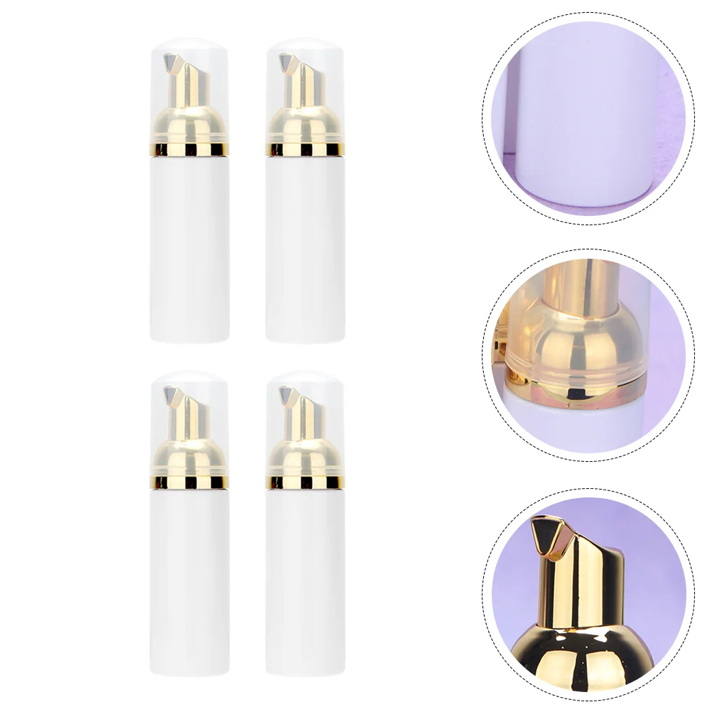 

4pcs PET Practical Foaming Bottles Empty Bottles for Travel Facial Cleanser Home