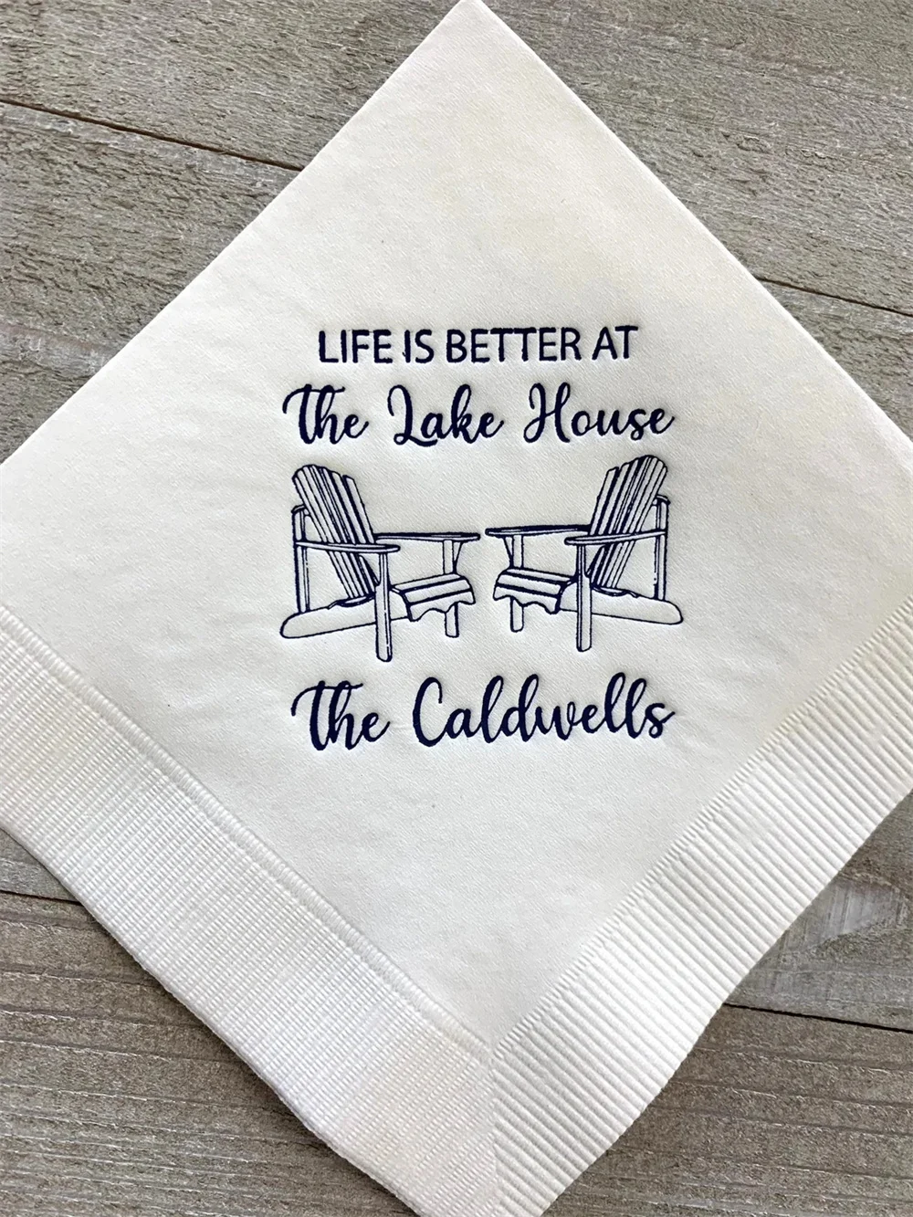 50 шт. персонализированные салфетки Lake House Hostess подарочные на заказ с монограммой