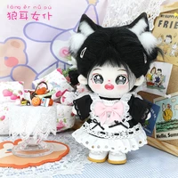 latte bobo fried hair doll 20cm cotton doll nude doll rag removable plush toy student girl anime cosplay lolita accessories