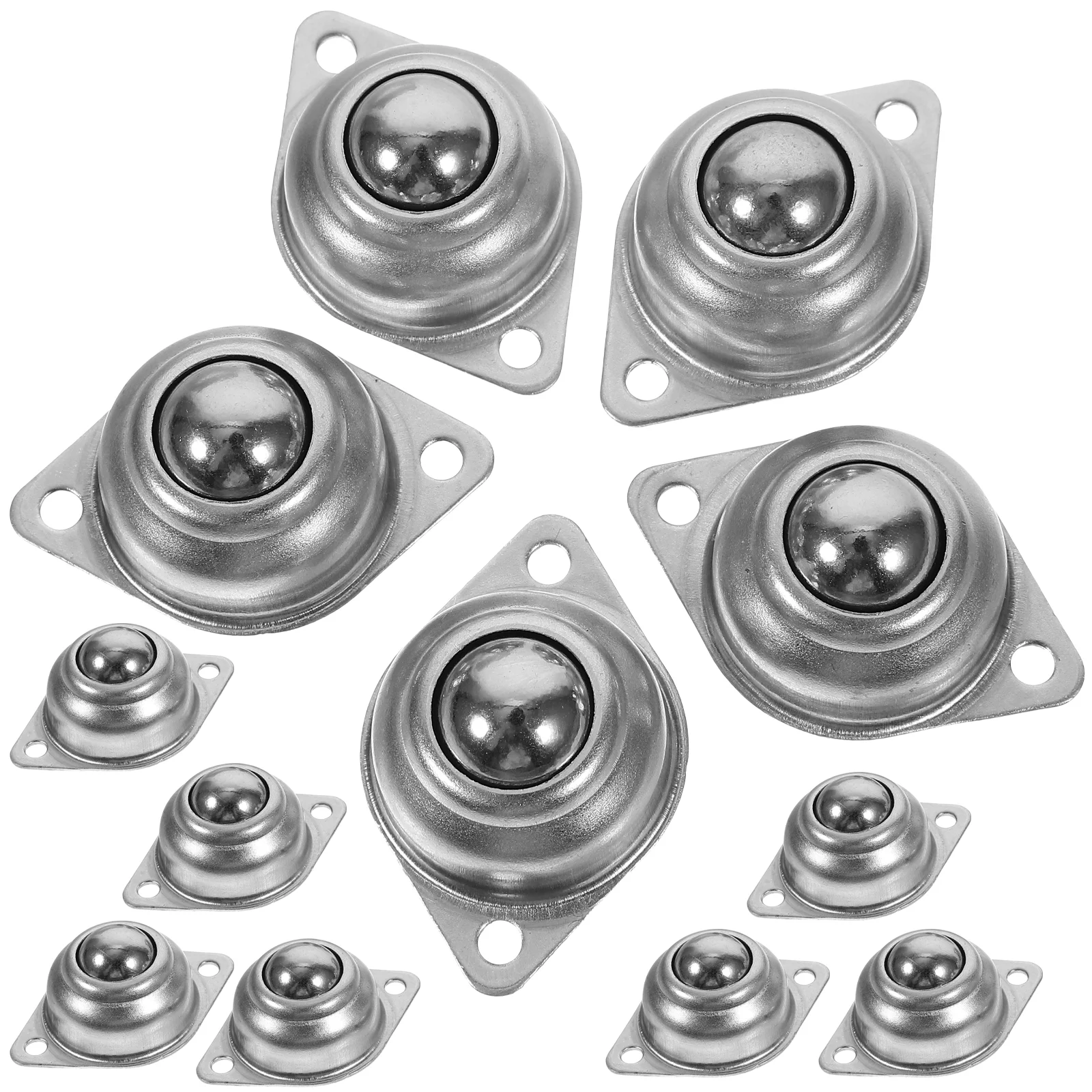 

12 Pcs Universal Wheel Trashcan Caster Wheels Small Projects Mini Appliance Furniture Carbon Steel Rotation Pulley Slider