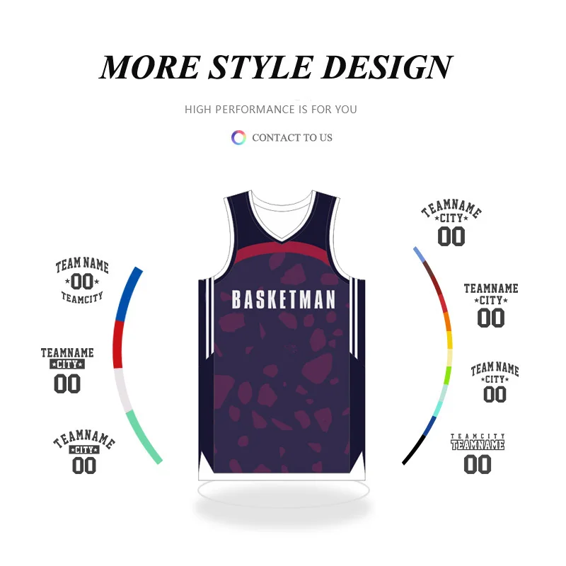 

Customizable Basketball Jerseys For Men Full Sublimation Club Team Name Number Logo Printed Vest Sports Fitness Tracksuits Male