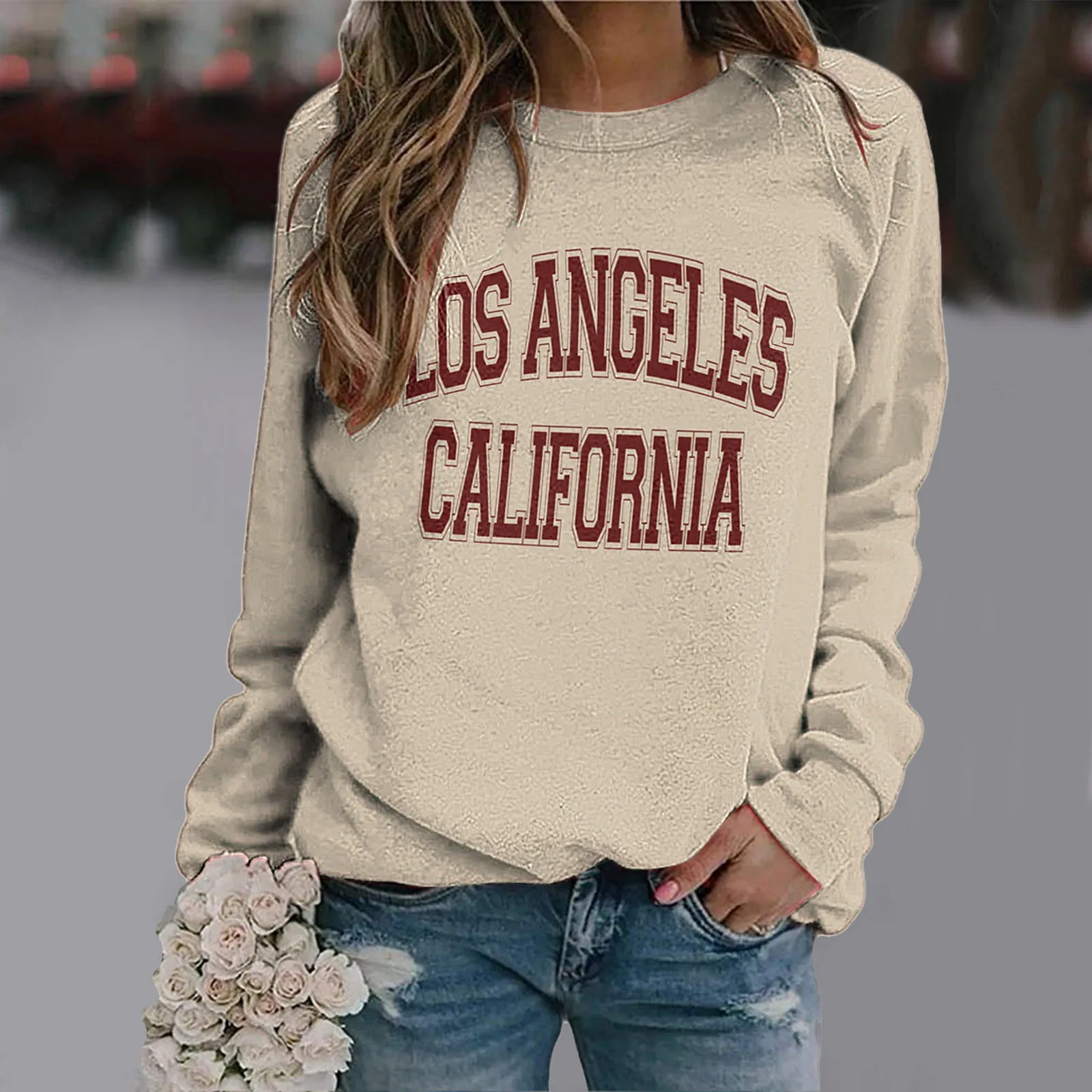 

Женская толстовка на молнии, с круглым вырезом и длинным рукавом