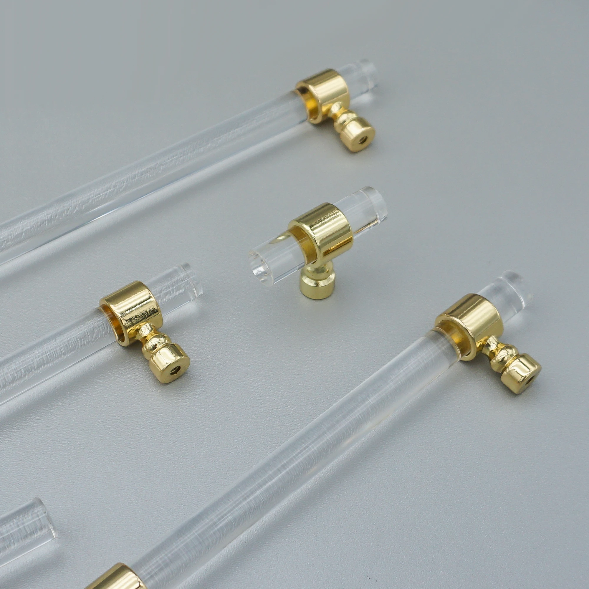 MFYS Длинные акриловые ручки для шкафа и ящика, золотые ручки шкафа для шкафа, ручка для мебели