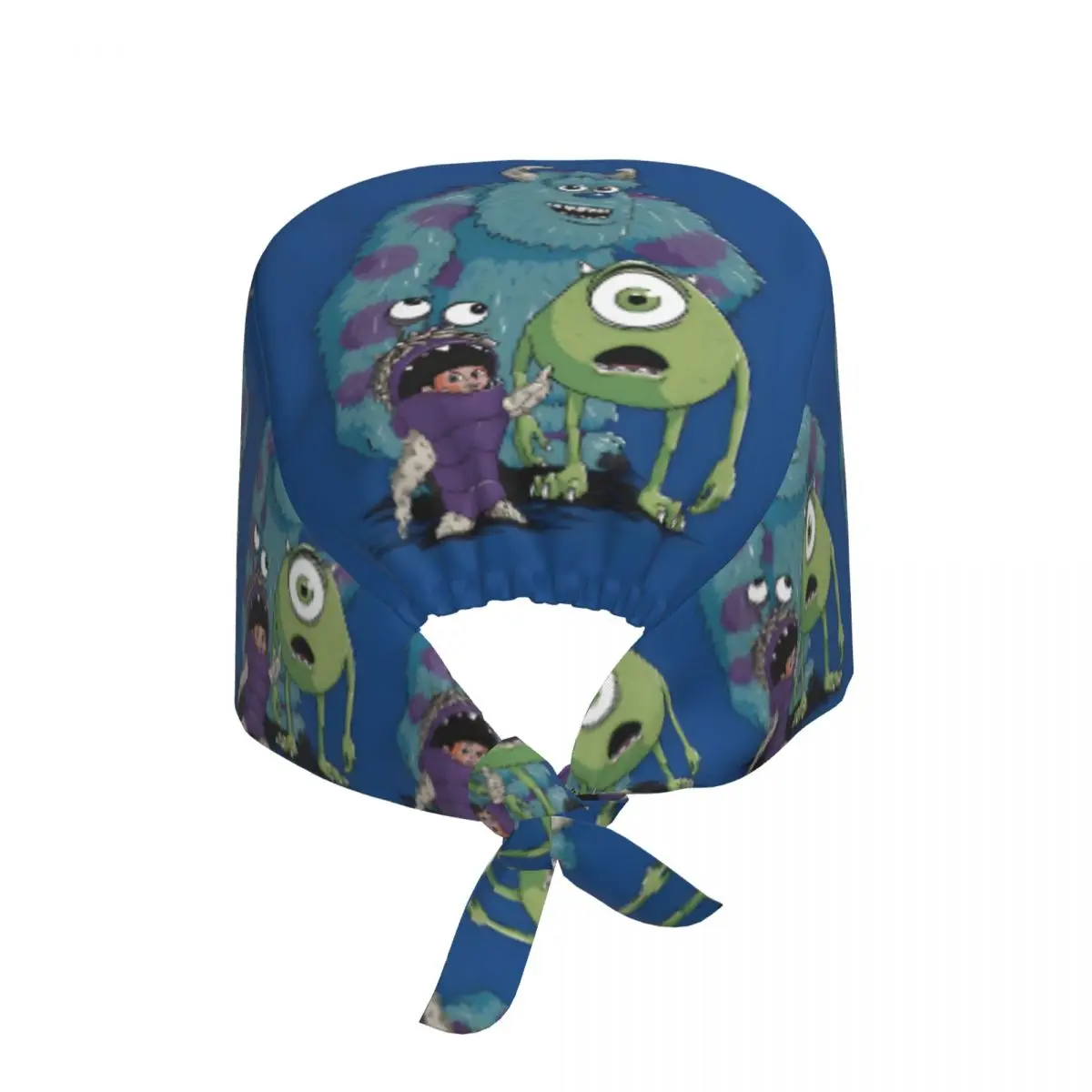 Фото Регулируемая рабочая шапка M-Monsters U-University: медицинская шапочка-бини Boo Mike Wazowski для медсестер, врачей и хирургов №2