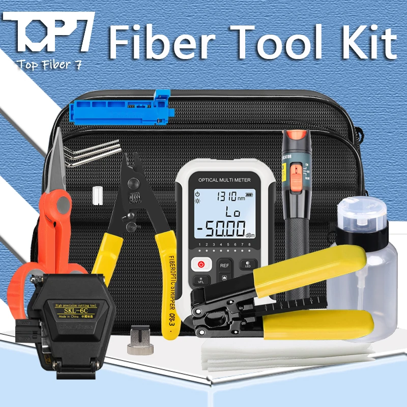 FTTH Набор инструментов для оптического волокна с волоконным клировщиком-70 ~ + 10 дБм
