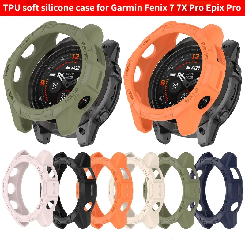 Custodia Morbida In Silicone Tpu Per Garmin Fenix 7 7X Pro Cover Protettiva Per Accessori Per Orologi Epix Pro (Gen 2) 51Mm 47Mm Shell