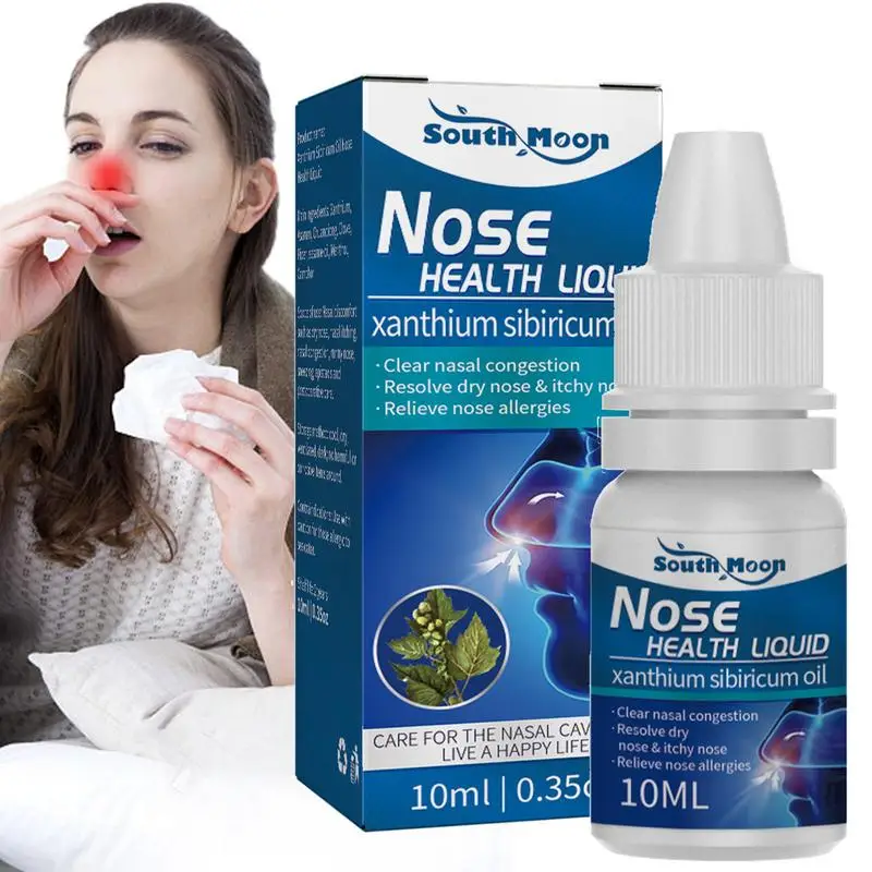 

Nose Health Liquid Xanthium Sibiricum Oil Anti Nasal Congestion Noses Care 10ml For Sinusitis Rhinitis Sneezing Sensitive Noses