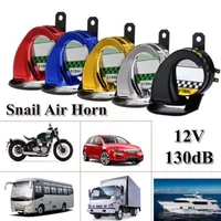 12v motorcycle horn siren loud 510hz 130db waterproof snail air horn speaker motorcycle electric accessories universal 6 colors